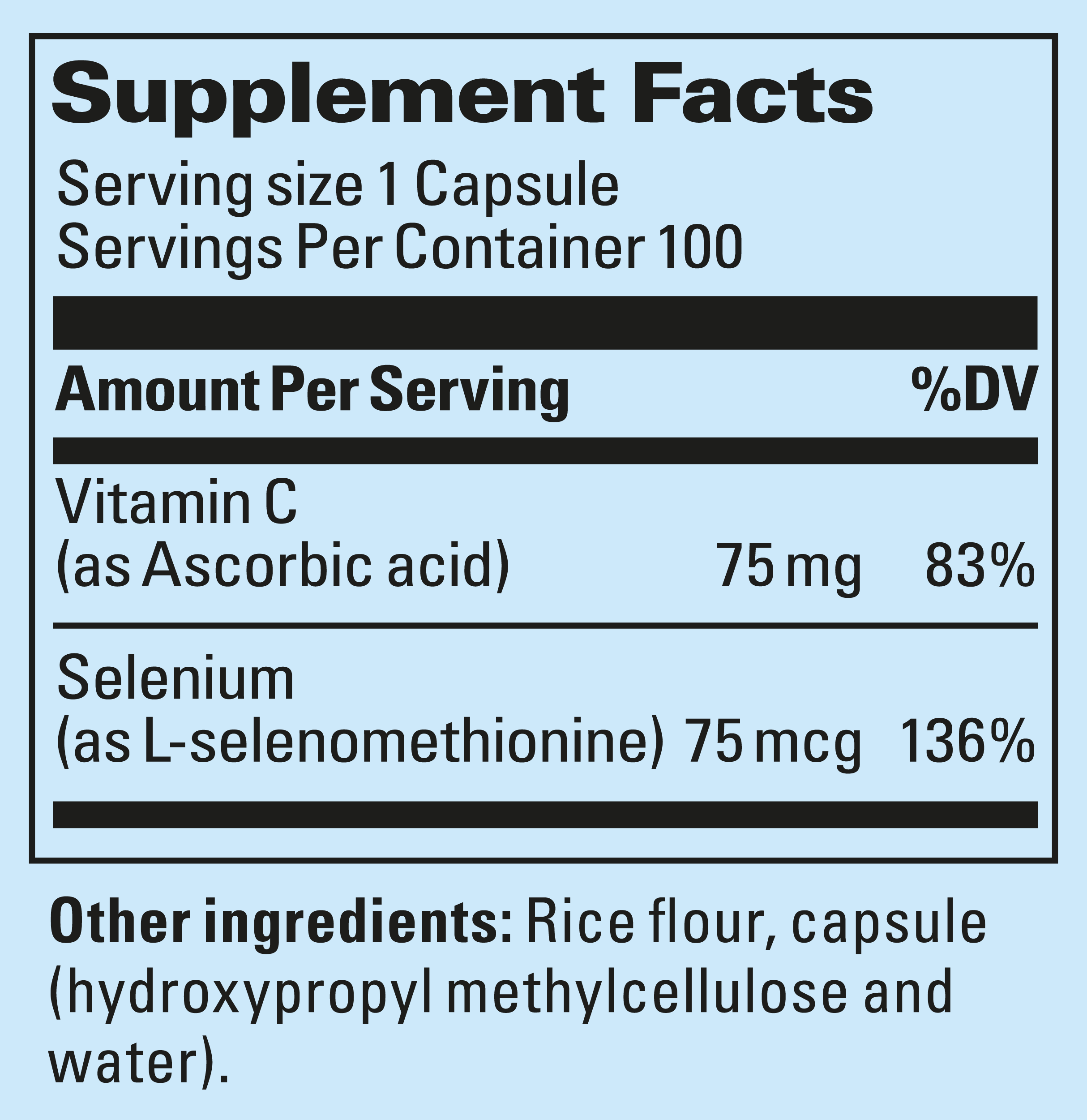 Supplement Label